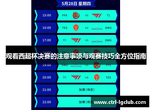 观看西超杯决赛的注意事项与观赛技巧全方位指南